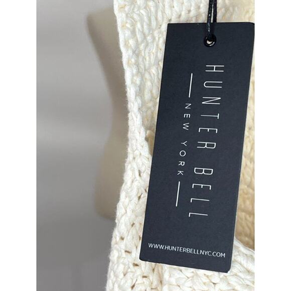 HUNTER BELL Sz L Large Crochet Tank Midi Dress Lilah Cream Lavender NWT - Picture 3 of 10